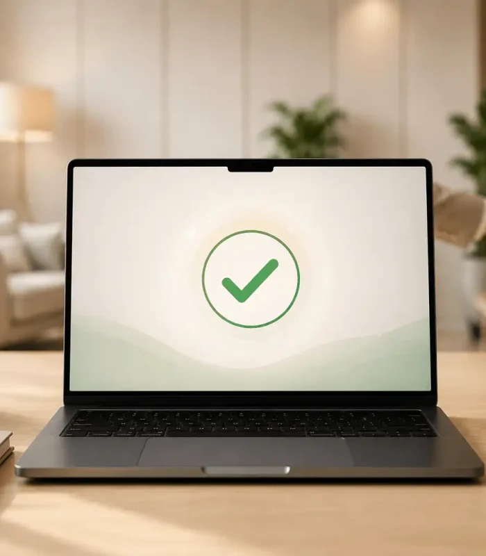 Confirmation de réception d'une demande de projet avec accompagnement professionnel.